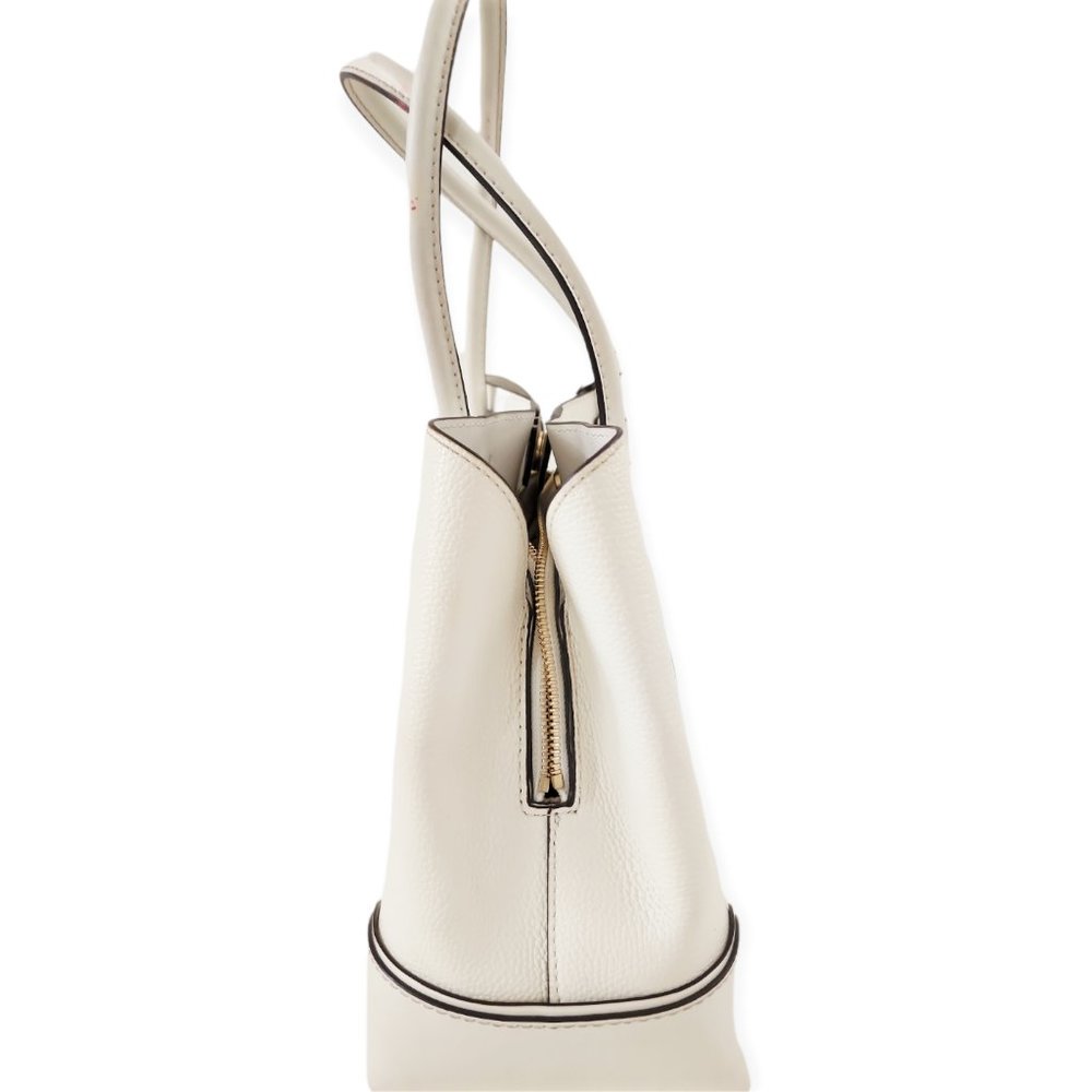 Michael Kors Mercer Gallery Ladies Medium White Leather Tote Bag - Picture 5 of 8